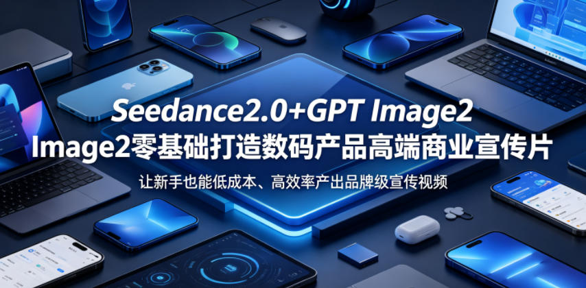 Seedance2.0+GPT Image2零基础打造数码产品高端商业宣传片，让新手也能低成本、高效率产出品牌级宣传视频-续财库