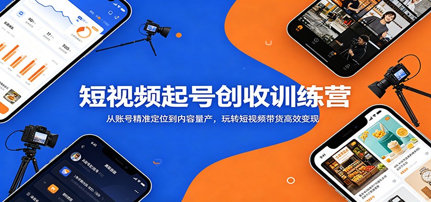 短视频起号创收训练营：从账号精准定位到内容量产，玩转短视频带货高效变现-续财库