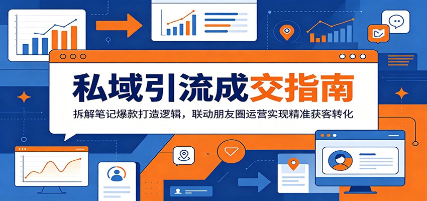 私域引流成交指南：拆解笔记爆款打造逻辑，联动朋友圈运营实现精准获客转化-续财库