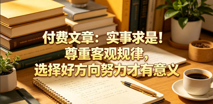 付费文章：实事求是！尊重客观规律，选择好方向努力才有意义-续财库