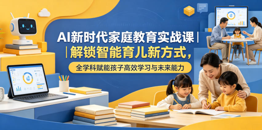 AI新时代家庭教育实战课｜解锁智能育儿新方式，全学科赋能孩子高效学习与未来能力-续财库