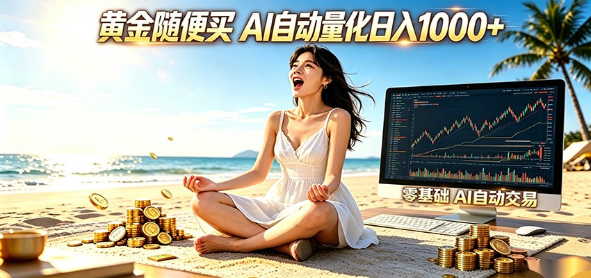 黄金随便买?AI自动外汇量化交易 在家当皇帝 日入1000+-续财库