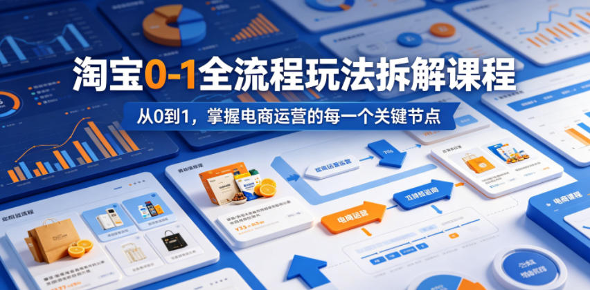 淘宝0-1全流程玩法拆解课程,从0到1,掌握电商运营的每一个关键节点-续财库