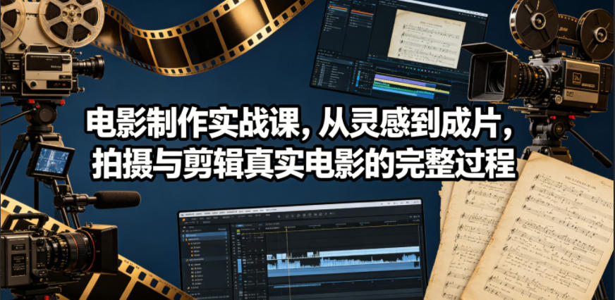 电影制作实战课,从灵感到成片,拍摄与剪辑真实电影的完整过程【原创双语字幕】-续财库