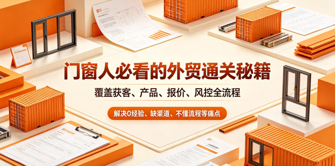门窗人必看的外贸通关秘籍,块覆盖获客、产品、报价、风控全流程,解决0经验、缺渠道、不懂流程等痛点-续财库