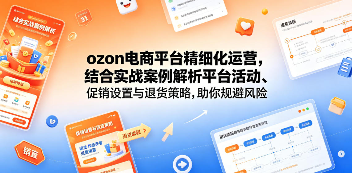 ozon电商平台精细化运营,结合实战案例解析平台活动、促销设置与退货策略,助你规避风险、提升销量-续财库