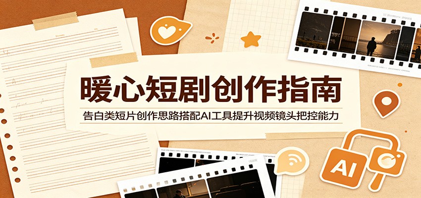 暖心短剧创作指南:告白类短片创作思路搭配AI工具提升视频镜头把控能力-续财库
