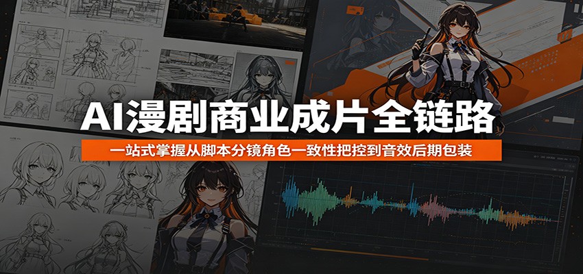 AI漫剧商业成片全链路:一站式掌握从脚本分镜角色一致性把控到音效后期包装-续财库