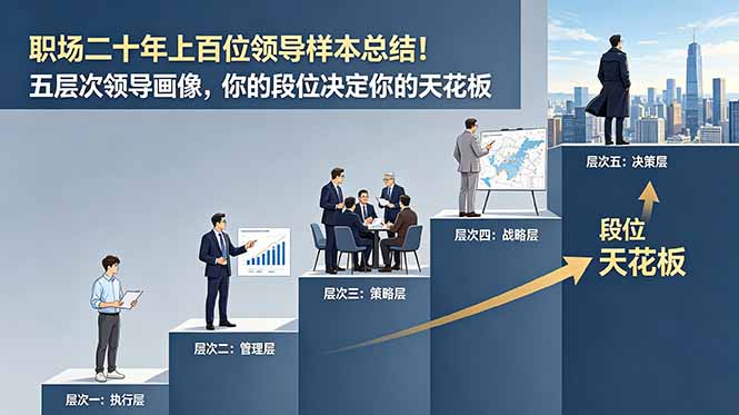 付费文章：职场二十年上百位领导样本总结！五层次领导画像，你的段位决定你的天花板-续财库
