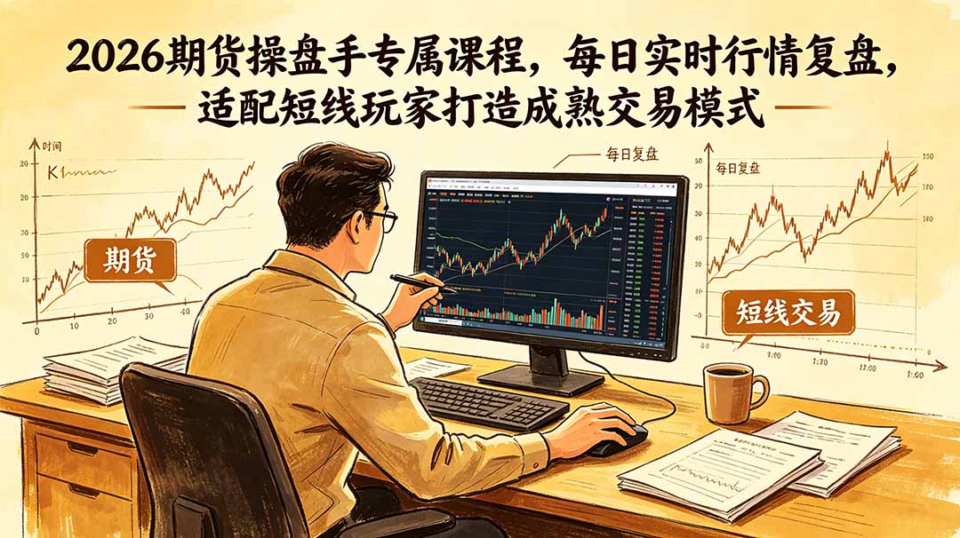 2026期货操盘手专属课程-更新6月，每日实时行情复盘，适配短线玩家打造成熟交易模式-续财库