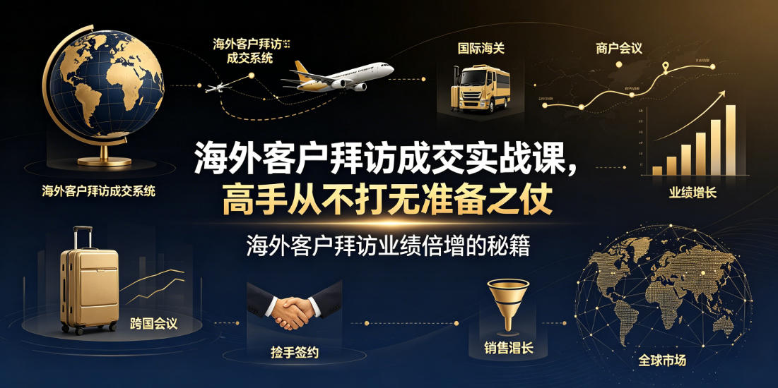 海外客户拜访成交实战课，高手从不打无准备之仗，海外客户拜访业绩倍增的秘籍-续财库