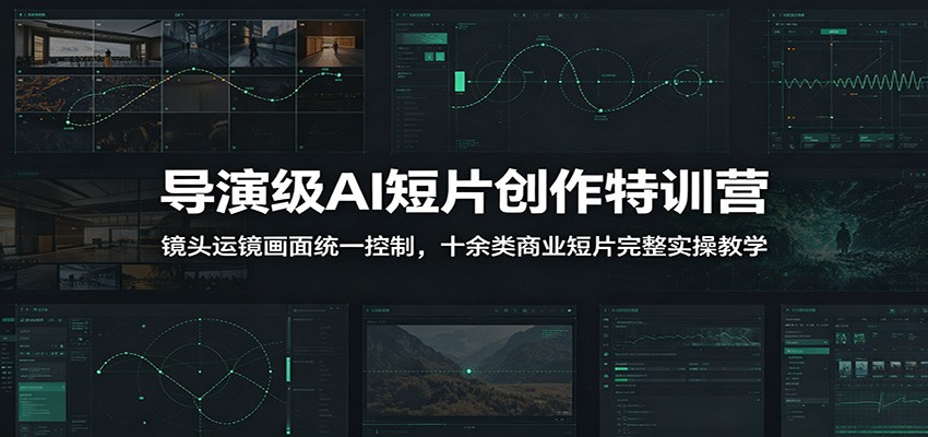 导演级AI短片创作特训营：镜头运镜画面统一控制，十余类商业短片完整实操教学(更新)-续财库