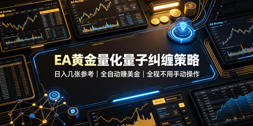 EA黄金量化量子纠缠策略,日入几张,全自动賺美金,全程不用手动操作!【揭秘】-续财库