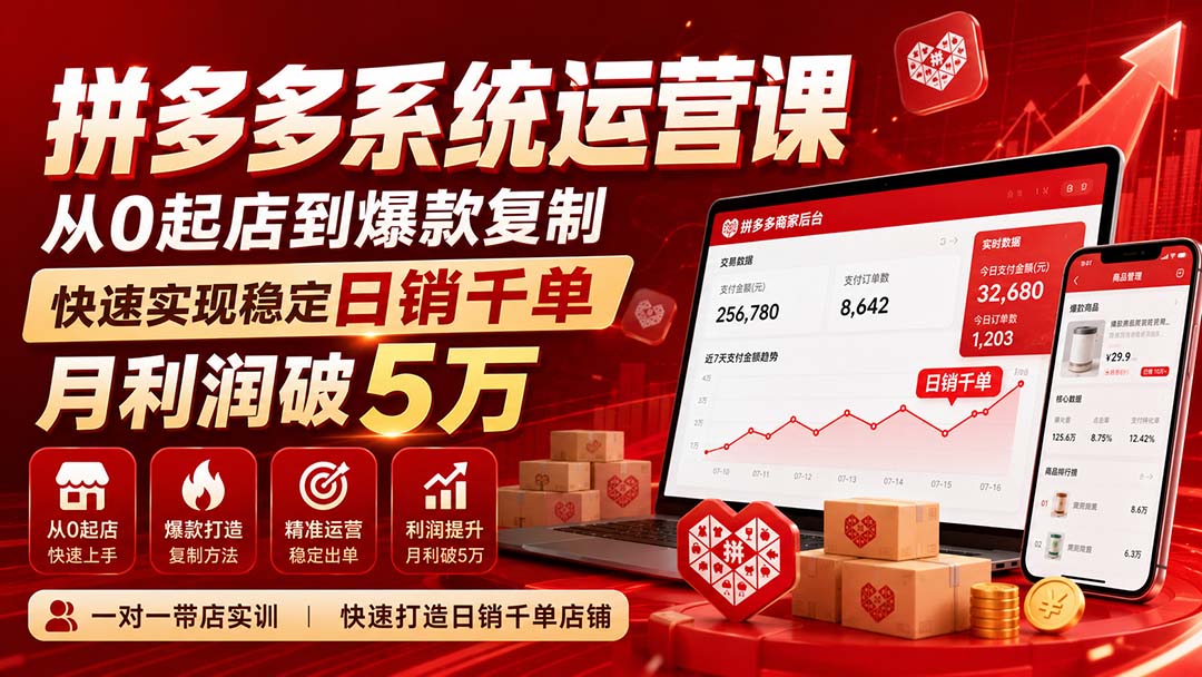 拼多多系统运营课(更新8月-续财库