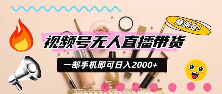 视频号带货，一天2000+，一部手机即可开展的完美副业，无需投资-续财库