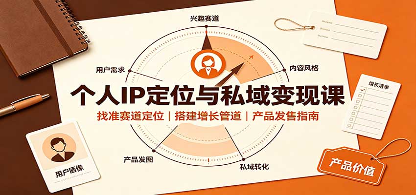 个人IP定位与私域变现课:找准赛道定位,搭建增长管道,产品发售指南-续财库