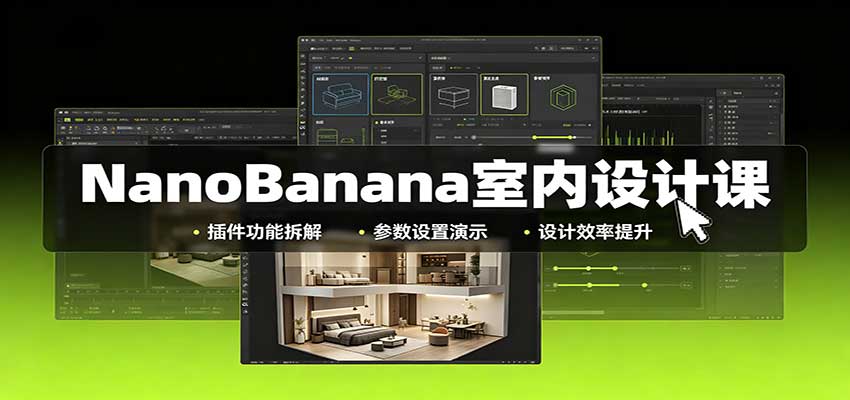 NanoBanana室内设计课:无限画布配置,插件实操,生图改图视频制作-续财库