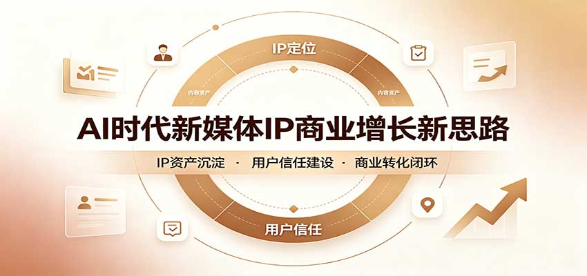 AI时代新媒体IP商业增长新思路：摒弃复杂运营套路，用极简思维打通获客路径-续财库