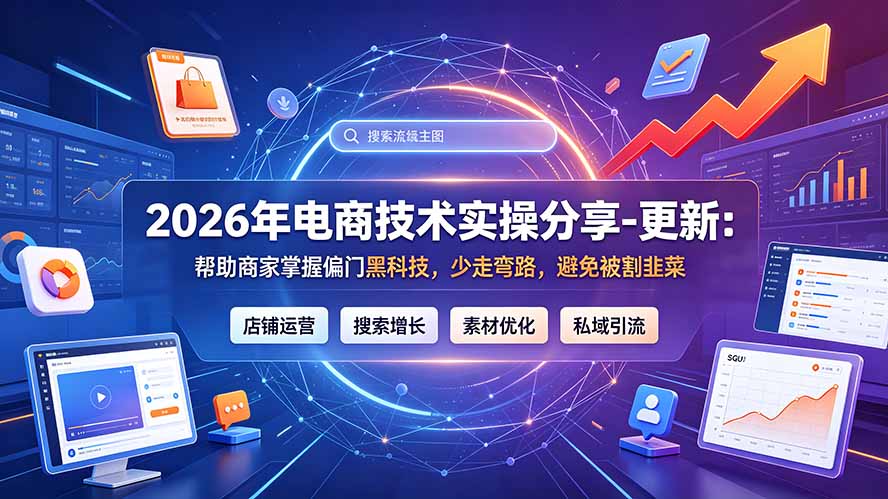 2026年电商技术实操分享-更新9月：帮助商家掌握偏门黑科技，少走弯路，避免被割韭菜-续财库