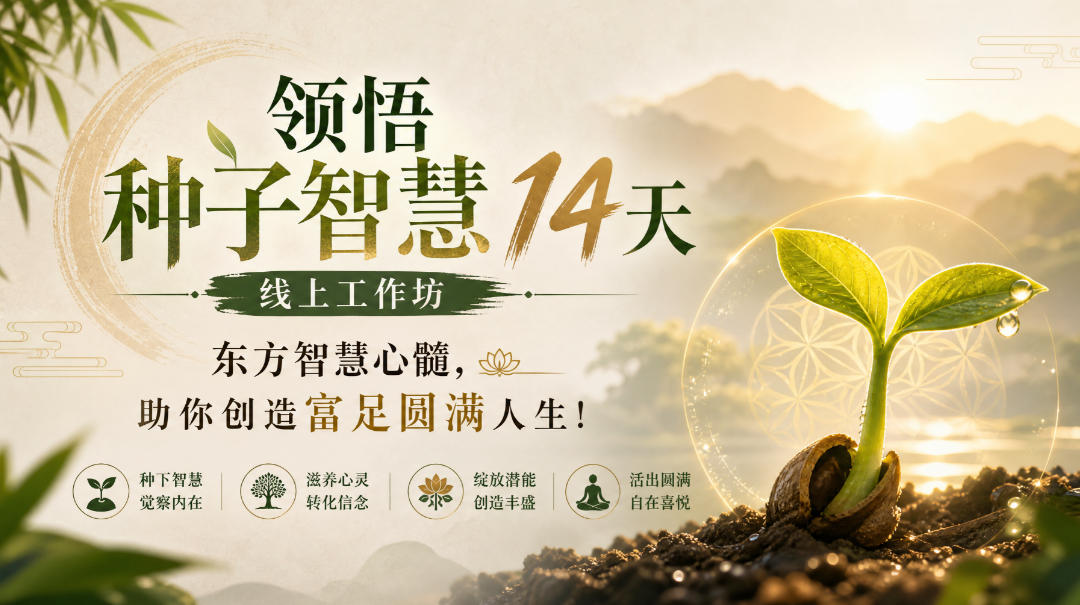 鹿大米领悟种子智慧14天线上工作坊，东方智慧心髓，助你创造富足圆满人生！-续财库