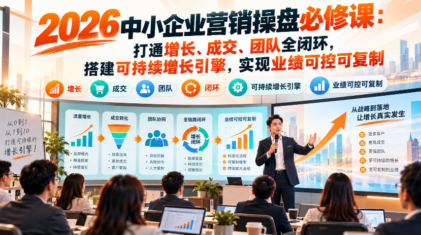 2026中小企业营销操盘必修课:打通增长、成交、团队全闭环,搭建可持续增长引擎,实现业绩可控可复制-续财库