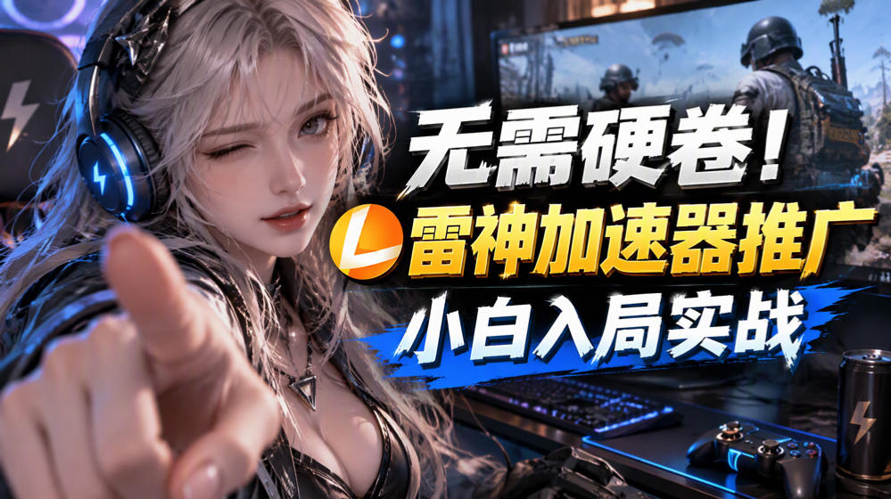 无需硬卷！雷神加速器推广，小白入局实战一天也能几十r-续财库
