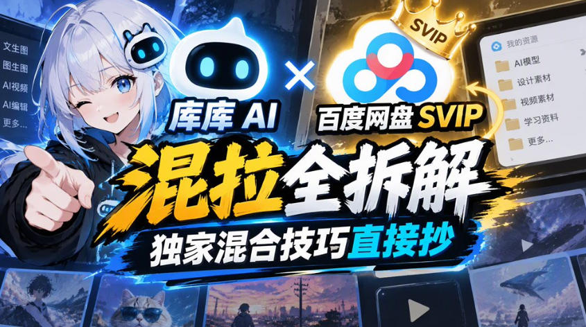 库库AI×百度网盘SVIP混拉全拆解，独家混合技巧直接抄-续财库