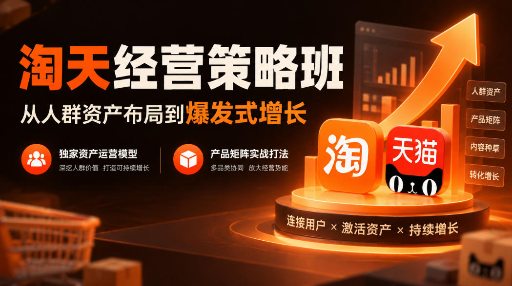 淘天经营策略班，从人群资产布局到爆发式增长，独家资产运营模型，产品矩阵实战打法(更新1019)-续财库