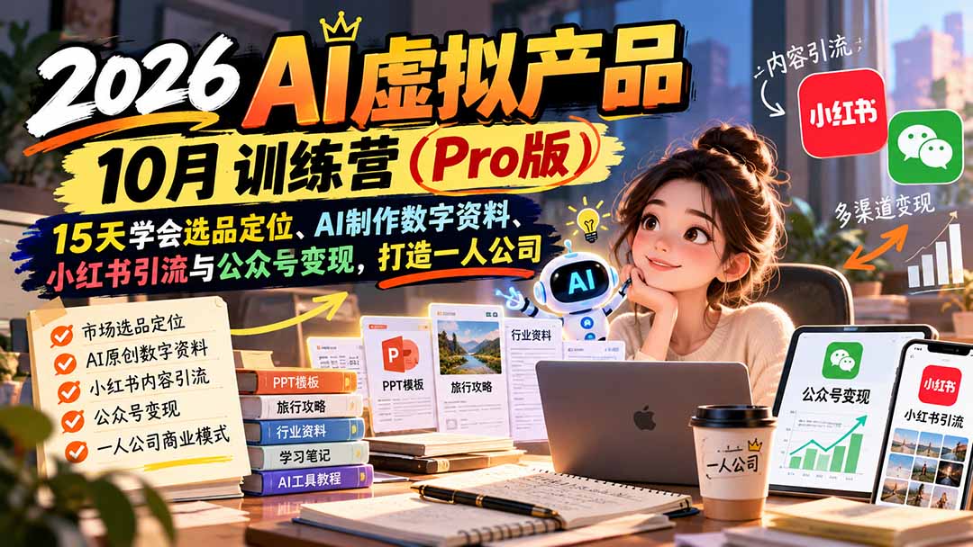 2026AI虚拟产品10月训练营(Pro版-续财库