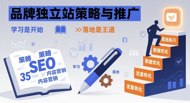 品牌独立站策略与推广,学习是开始,落地是王道-续财库