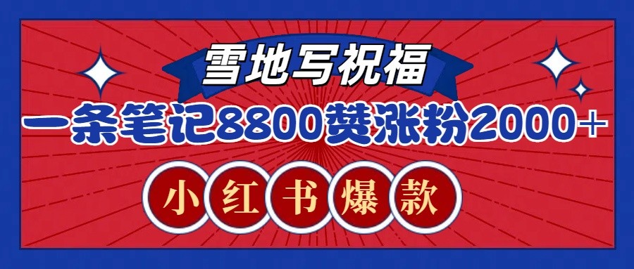 一条笔记8800+赞，涨粉2000+，火爆小红书的recraft雪地写祝福玩法(附提示词及工具)-续财库