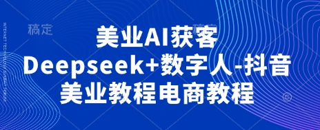 美业AI获客Deepseek+数字人-抖音美业教程电商教程-续财库