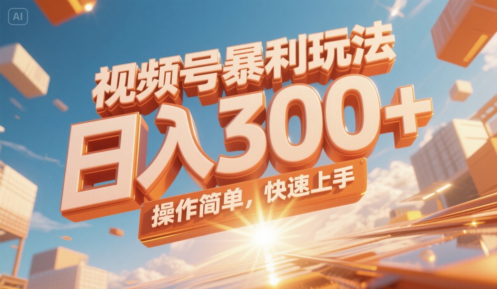 视频号暴利玩法，日入300+，操作简单，快速上手。-续财库
