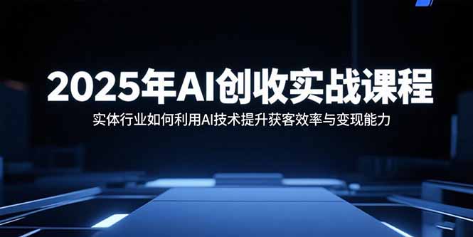 2025年AI创收实战课程：实体行业如何利用AI技术提升获客效率与变现能力-续财库