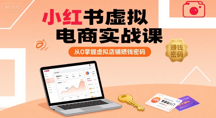 小红书虚拟电商实战课，从0掌握虚拟店铺賺钱密码(更新)-续财库