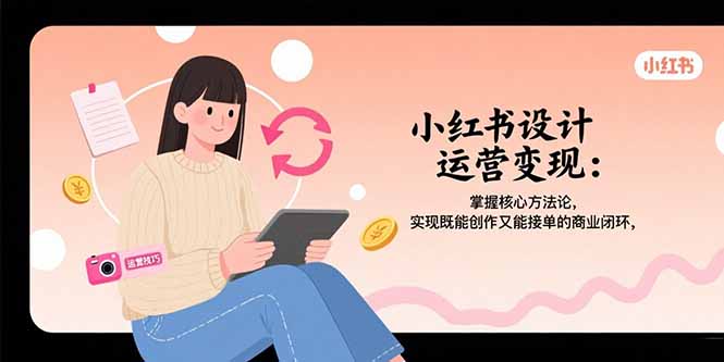 小红书设计运营变现:掌握核心方法论,实现既能创作又能接单的商业闭环-续财库
