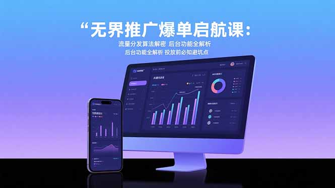 无界推广爆单启航课:流量分发算法解密 后台功能全解析 投放前必知避坑点-续财库
