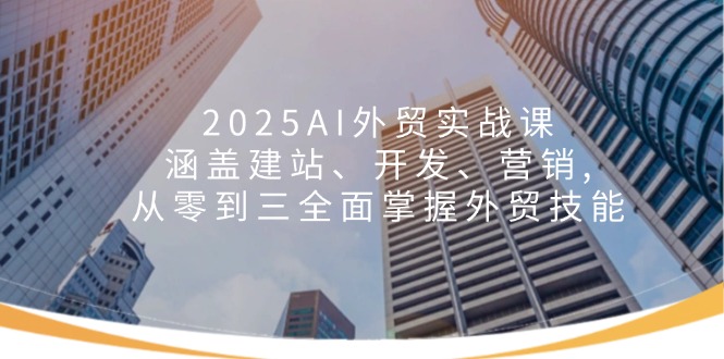 2025AI外贸实战课：涵盖建站、开发、营销, 从零到三全面掌握外贸技能-续财库