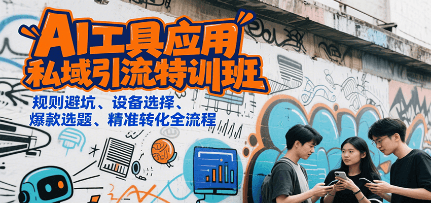 AI工具应用私域引流特训班，规则避坑、设备选择、爆款选题、精准转化全流程-续财库