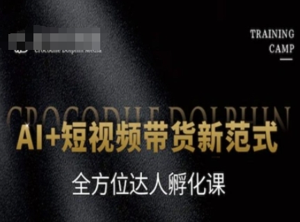 AI+短视频带货新范式，全方位达人孵化课-续财库