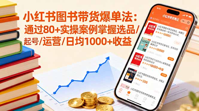 小红书图书带货爆单法:通过80+实操案例掌握选品/起号/运营/日均1000+收益-续财库