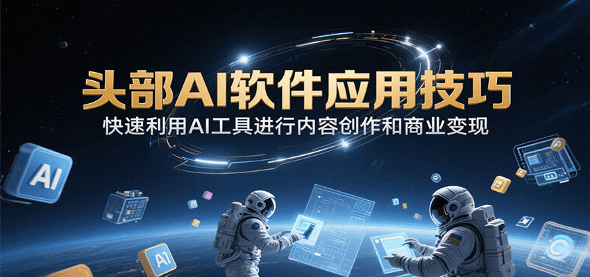头部AI软件应用技巧,快速利用AI工具进行内容创作和商业变现-续财库