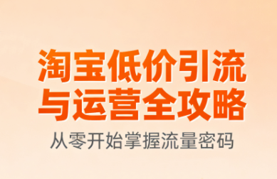 淘宝低价引流与运营全攻略(更新9月)-续财库