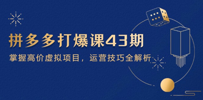 拼多多打爆课第 43 期,掌握高价虚拟项目,运营技巧全解析(15节-续财库