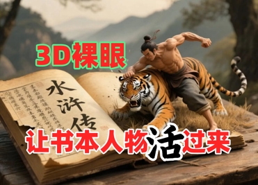 书本人物裸眼3D视频,新的玩法,流量超猛,保姆级教程-续财库