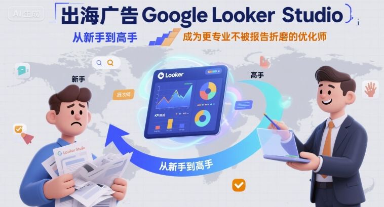 出海广告Google Looker Studio从新手到高手,成为更专业不被报告折磨的优化师-续财库