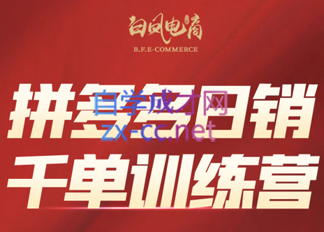白凤电商·拼多多日销千单训练营(更新8月)-续财库
