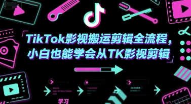 TikTok影视搬运剪辑全流程，小白也能学会从TK影视剪辑-续财库