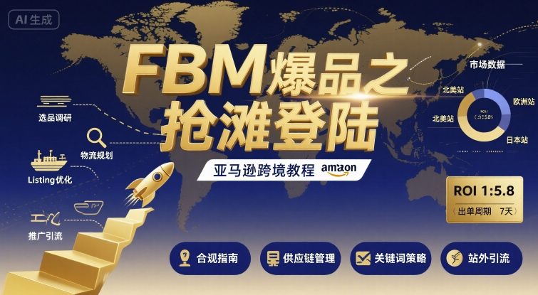 FBM爆品之抢滩登陆-亚马逊跨境教程-续财库