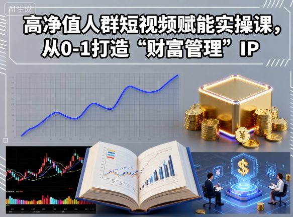 高净值人群短视频赋能实操课，从0-1打造“财富管理”IP-续财库